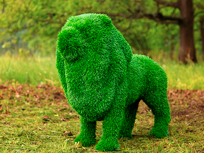 Топиари лев Пирелли - газон Eco Green