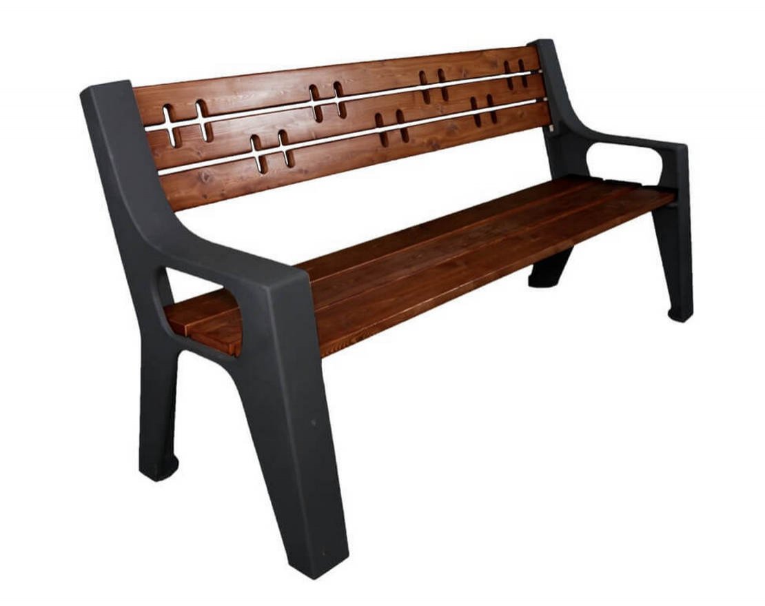 Скамейка чугунная Казань, Лиственница - вид 5
