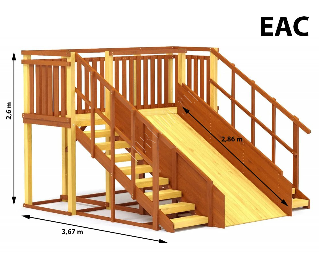 Зимняя деревянная горка TORUDA Север-4 (скат 3 м)