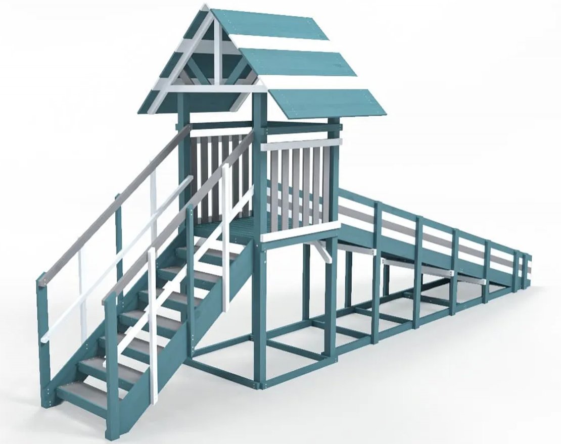 Зимняя горка TORUDA Север-5 (скат 5 м, цвет - серый индиго) - вид 3